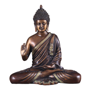 Vintage Pure Brass Blessing Buddha Statue | 15" Handcrafted Sculpture | Traditional Artistry | Sacred Collection | Premium Decor | Jaipurio